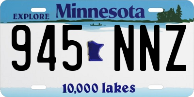 MN license plate 945NNZ