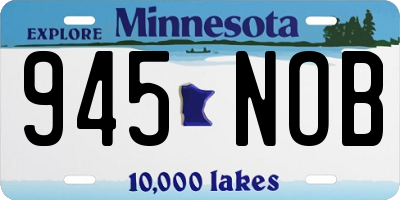 MN license plate 945NOB