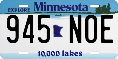 MN license plate 945NOE