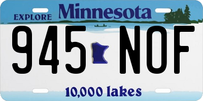 MN license plate 945NOF
