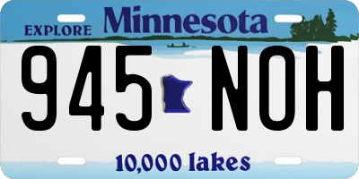 MN license plate 945NOH