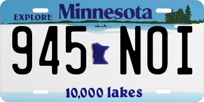 MN license plate 945NOI