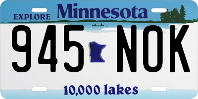 MN license plate 945NOK