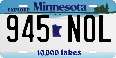 MN license plate 945NOL