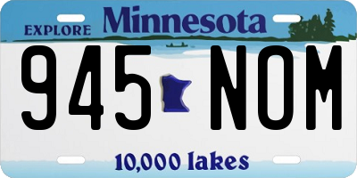 MN license plate 945NOM
