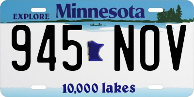 MN license plate 945NOV