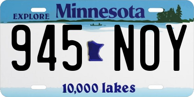MN license plate 945NOY