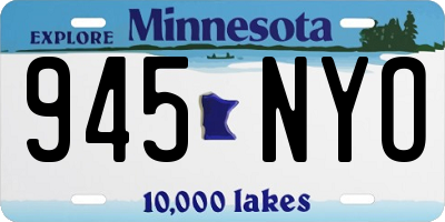 MN license plate 945NYO