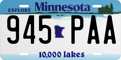MN license plate 945PAA
