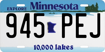 MN license plate 945PEJ
