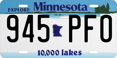 MN license plate 945PFO