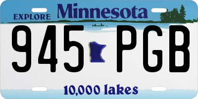 MN license plate 945PGB