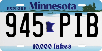 MN license plate 945PIB