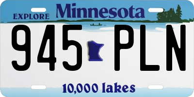 MN license plate 945PLN