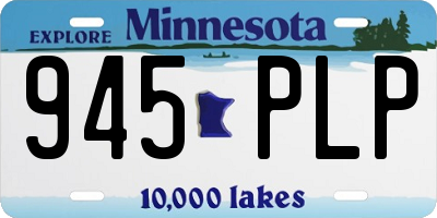 MN license plate 945PLP