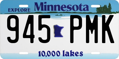 MN license plate 945PMK