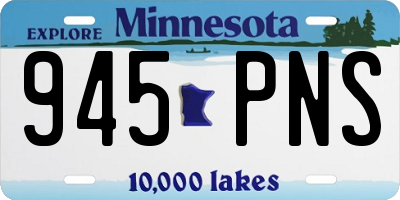 MN license plate 945PNS