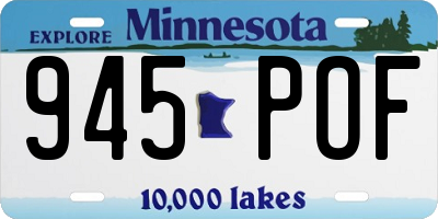 MN license plate 945POF