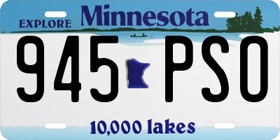 MN license plate 945PSO