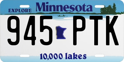 MN license plate 945PTK