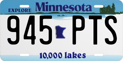 MN license plate 945PTS