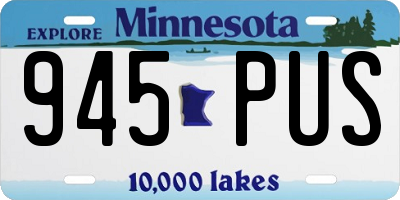 MN license plate 945PUS
