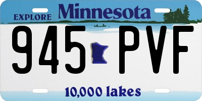 MN license plate 945PVF