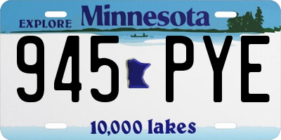 MN license plate 945PYE