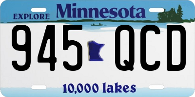 MN license plate 945QCD