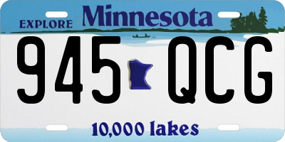 MN license plate 945QCG