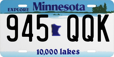MN license plate 945QQK