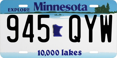 MN license plate 945QYW