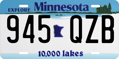 MN license plate 945QZB