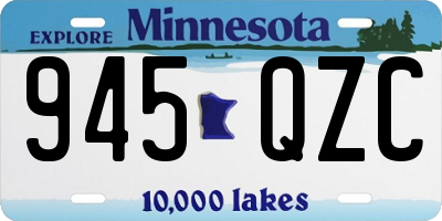 MN license plate 945QZC