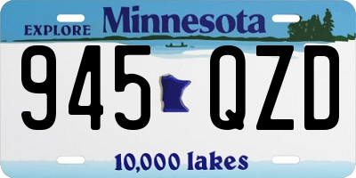 MN license plate 945QZD