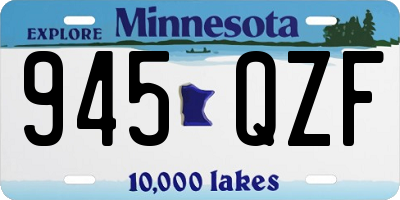 MN license plate 945QZF