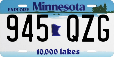 MN license plate 945QZG