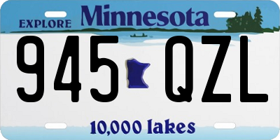 MN license plate 945QZL