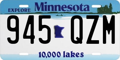 MN license plate 945QZM