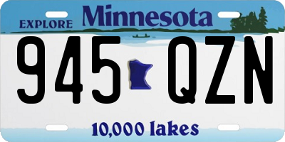 MN license plate 945QZN
