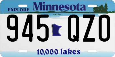 MN license plate 945QZO