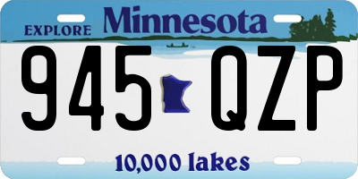 MN license plate 945QZP