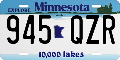 MN license plate 945QZR