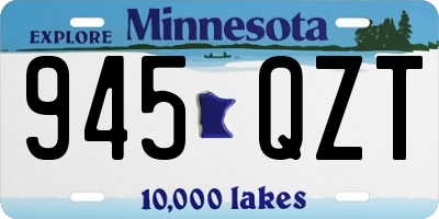 MN license plate 945QZT