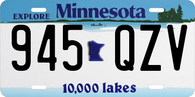 MN license plate 945QZV