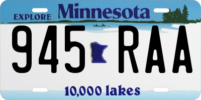 MN license plate 945RAA