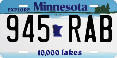 MN license plate 945RAB