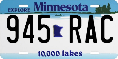 MN license plate 945RAC