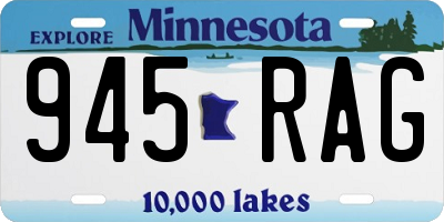 MN license plate 945RAG