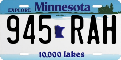 MN license plate 945RAH
